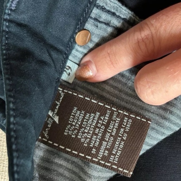 7 For All Mankind Sueded Super Skinny Jeans, size 29, Deep Turquoise - Picture 5 of 6